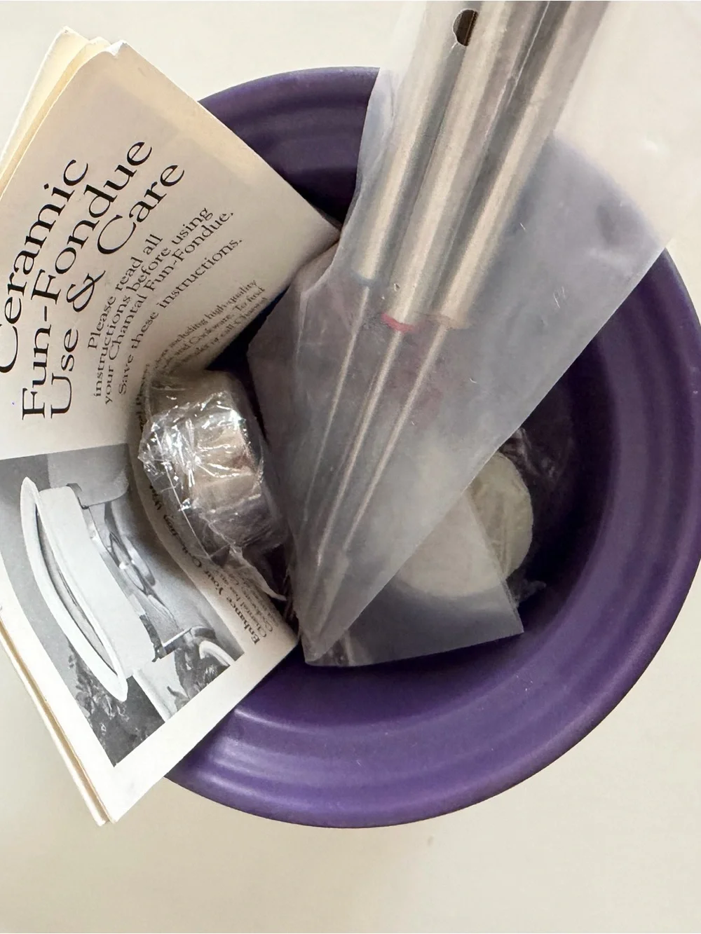 🗽NEW Fondue Pot Bowl in Purple - Essential Home Dining Accessory